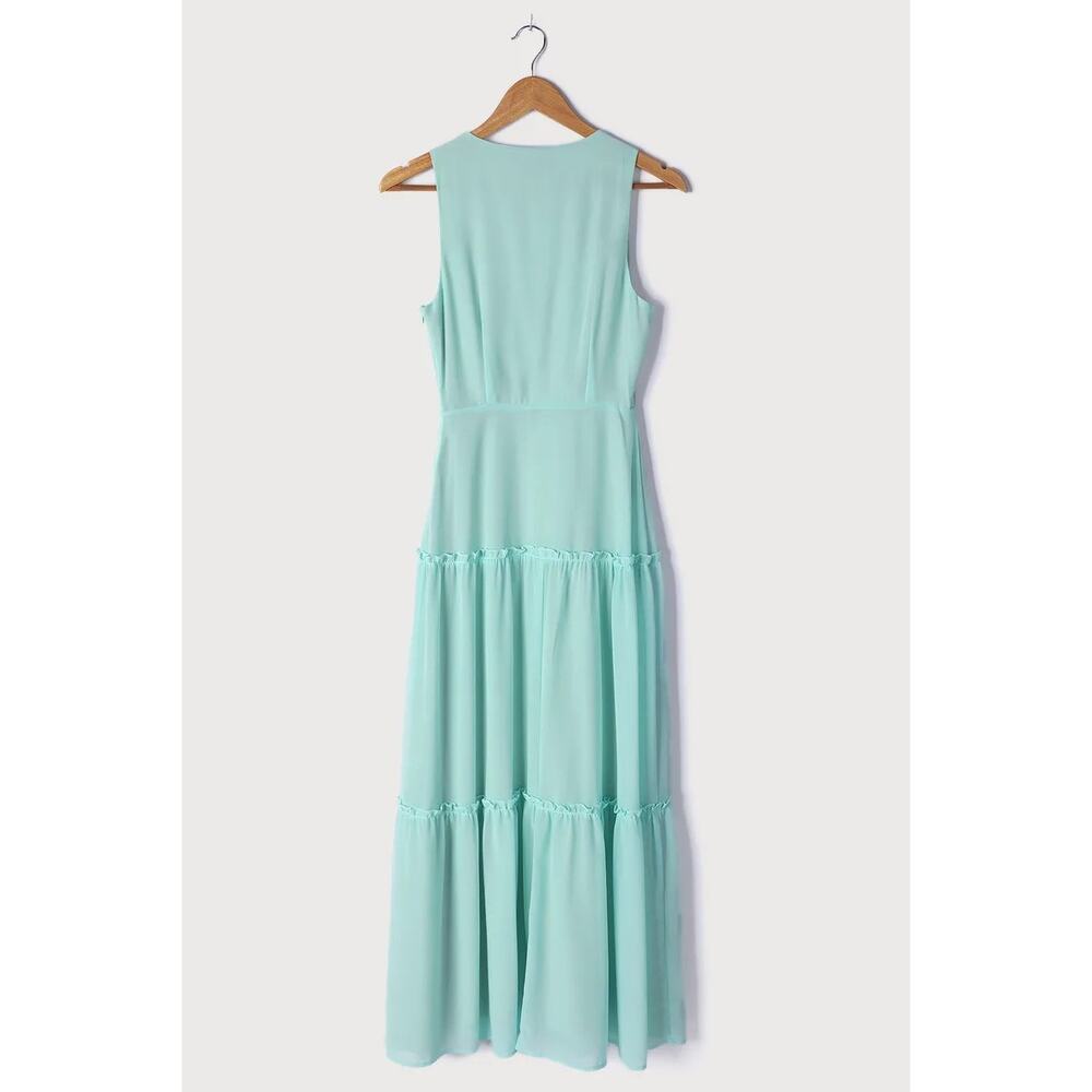 Lulus Tiered Blue Maxi Dress - Picture 5 of 7
